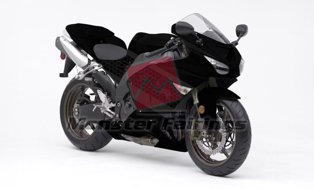 Gloss & Matte Black Honeycomb ABS fairings for Kawasaki ZX10R 2006 - 2007 - premium OEM fit kit by Monster Fairings