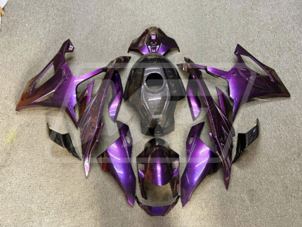BMW S1000RR 2023-2024 Gloss Pink & Purple Iridescent with Carbon Fiber Style ABS Fairings | Monster Fairings
