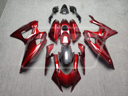 Yamaha R7 2021-2025 Gloss Candy Red & Carbon Fiber Style ABS Fairings | Monster Fairings