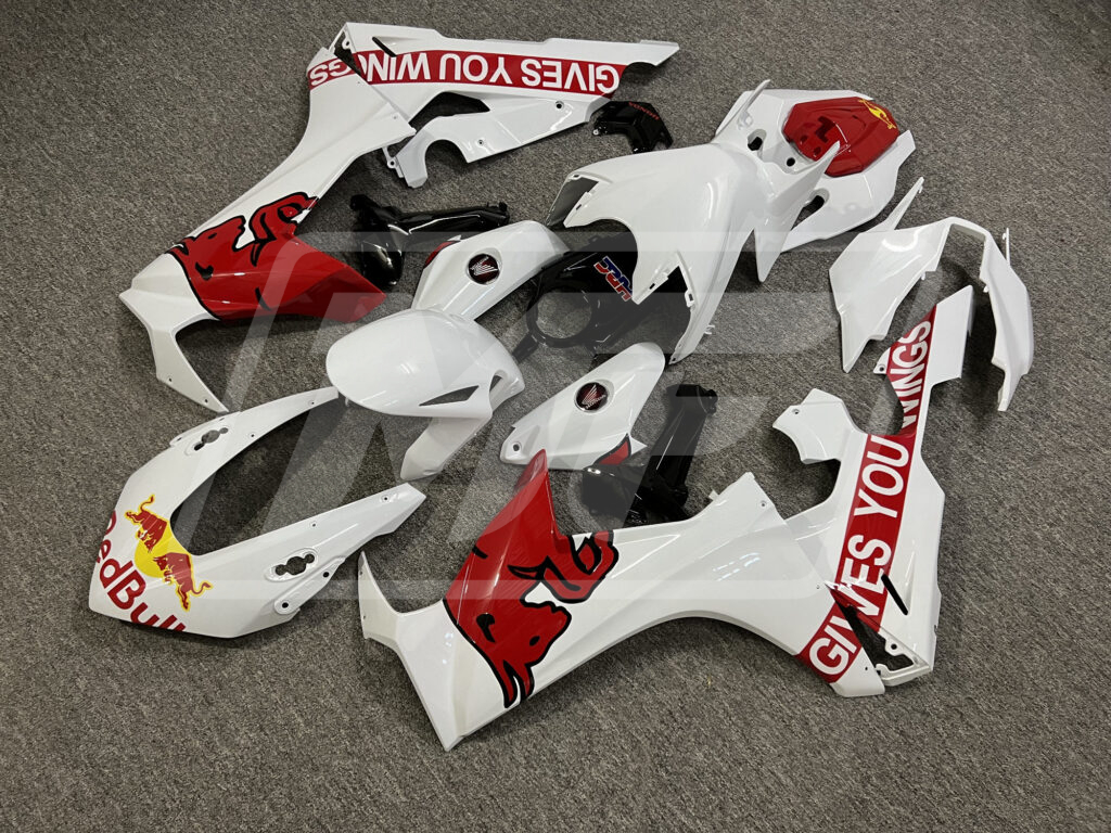 Gloss White & Red Bull ABS fairings for Honda CBR1000RR 2017 - 2025 - premium OEM fit kit by Monster Fairings