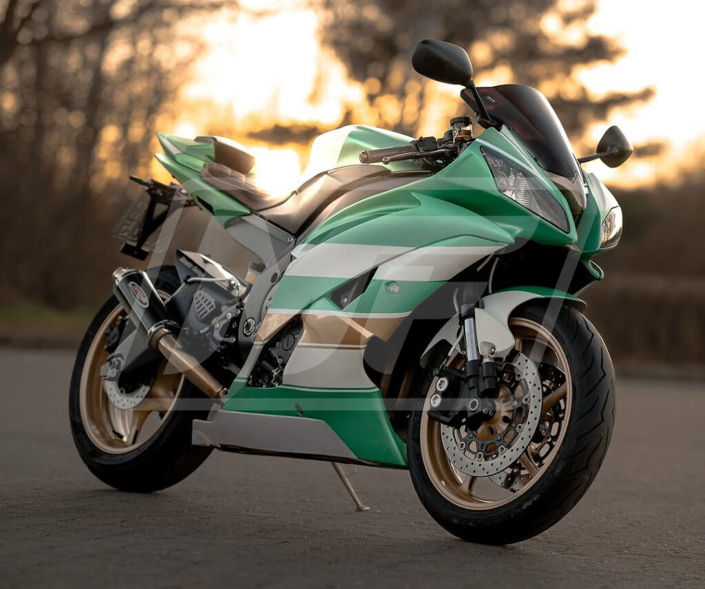 Matte Emerald Green & Pearl White Gloss Gold ABS fairings for Yamaha R6 2008 - 2016 - premium OEM fit kit by Monster Fairings