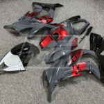 Gloss Nardo Gray & Black Red White ABS fairings for Kawasaki ZX10R 2011 - 2015 - premium OEM fit kit by Monster Fairings