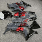 Kawasaki ZX10R custom ABS fairings 2011 - 2015 in Gloss Nardo Gray & Black Red White - durable replacement kit, Monster Fairings
