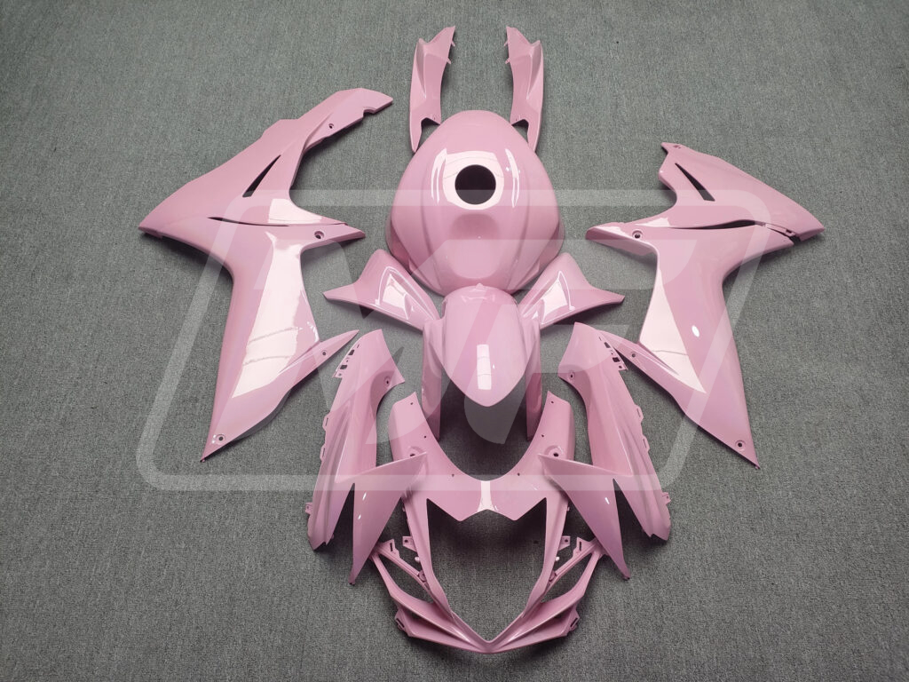 Suzuki GSXR 600 - 750 2011 - 2025 Gloss Baby Pink ABS fairings - custom motorcycle bodywork kit by Monster Fairings