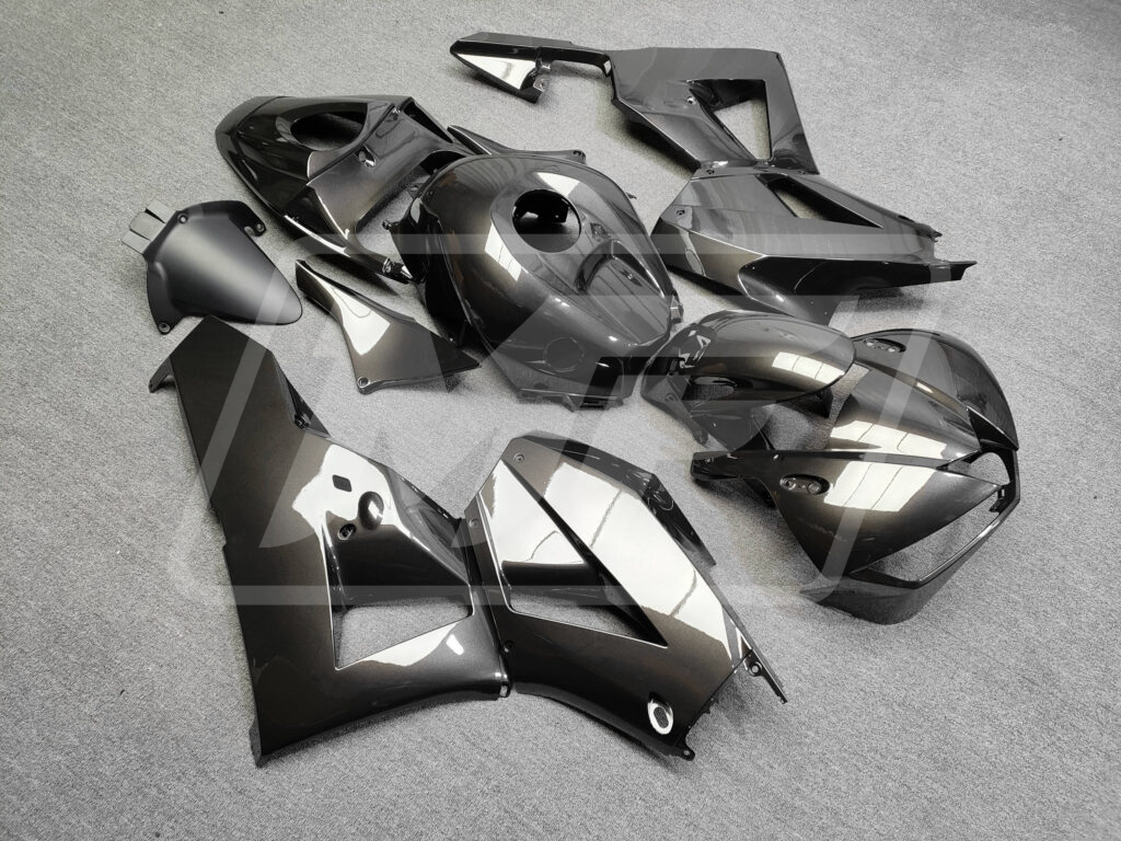 2013 - 2025 Honda CBR600RR Gloss Black Ghost Metallic fairing set - ABS injection, custom painted by Monster Fairings