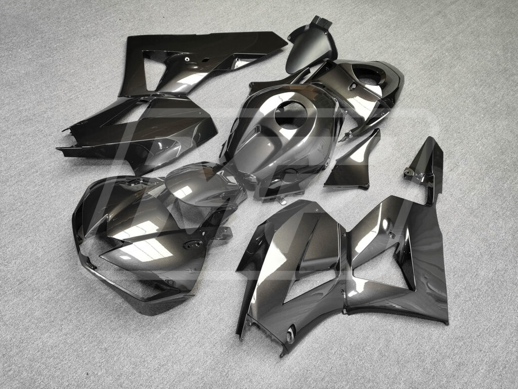Honda CBR600RR custom ABS fairings 2013 - 2025 in Gloss Black Ghost Metallic - durable replacement kit, Monster Fairings