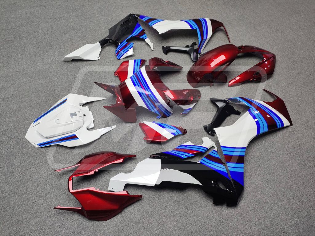 Honda CBR1000RR 2017 - 2025 ABS fairings, Gloss Candy Red & White Black Blue - high - quality motorcycle kit by Monster Fairings