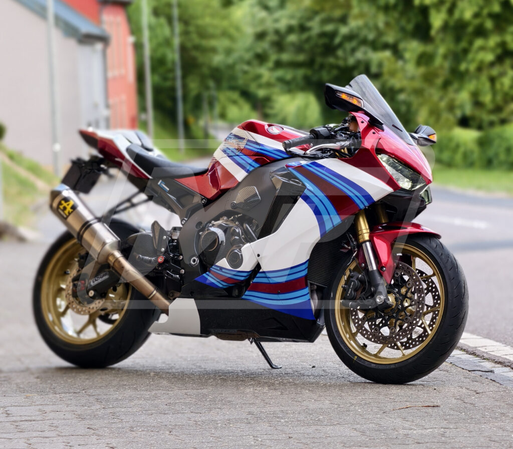 Gloss Candy Red & White Black Blue ABS fairings for Honda CBR1000RR 2017 - 2025 - premium OEM fit kit by Monster Fairings