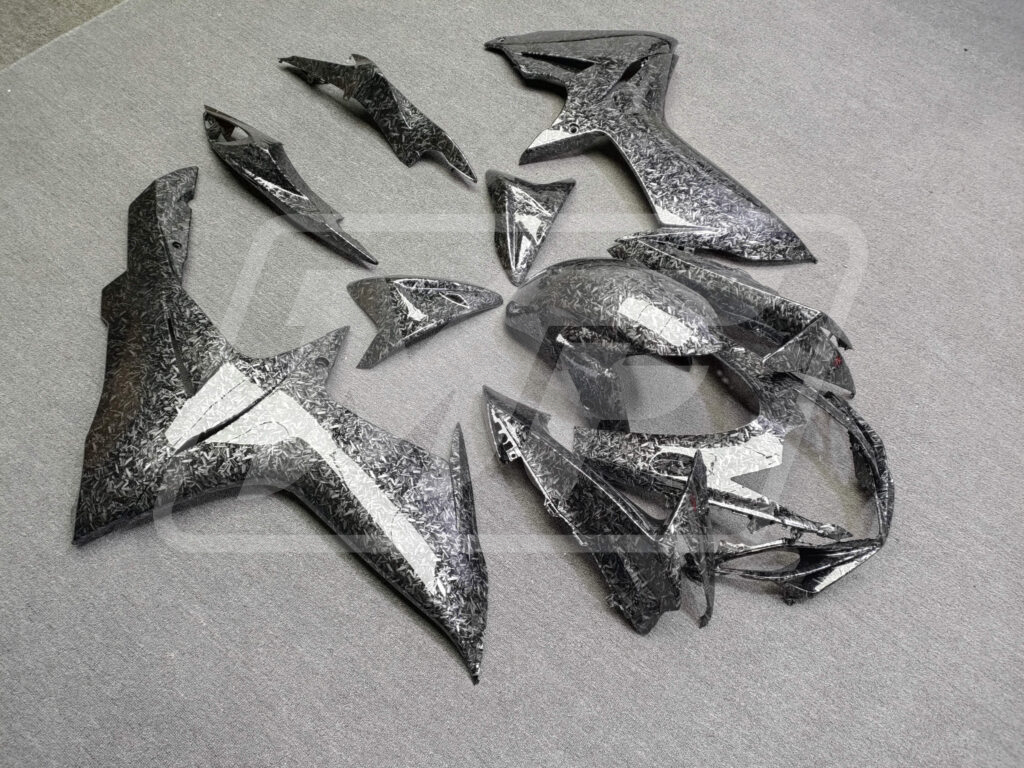 Monster Fairings ABS fairing kit for Suzuki GSXR 600 - 750 2011 - 2025 - Gloss Forged Carbon Fiber Style, precise OEM fit