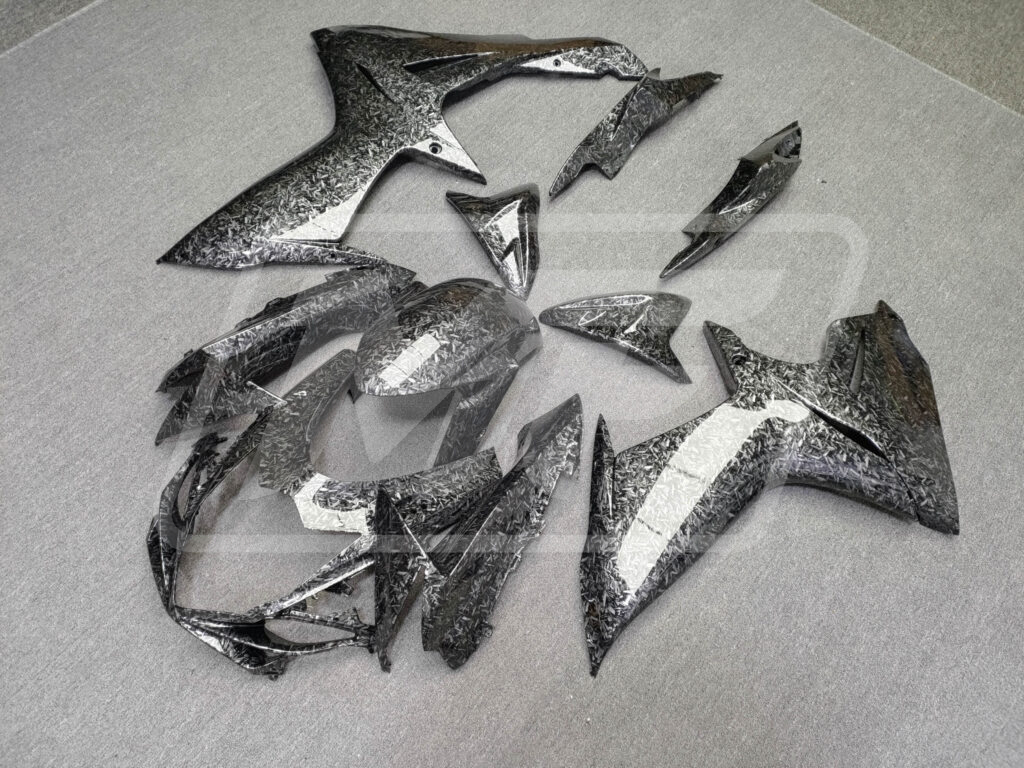 2011 - 2025 Suzuki GSXR Gloss Forged Carbon Fiber Style fairing set - ABS injection, custom painted by Monster Fairings