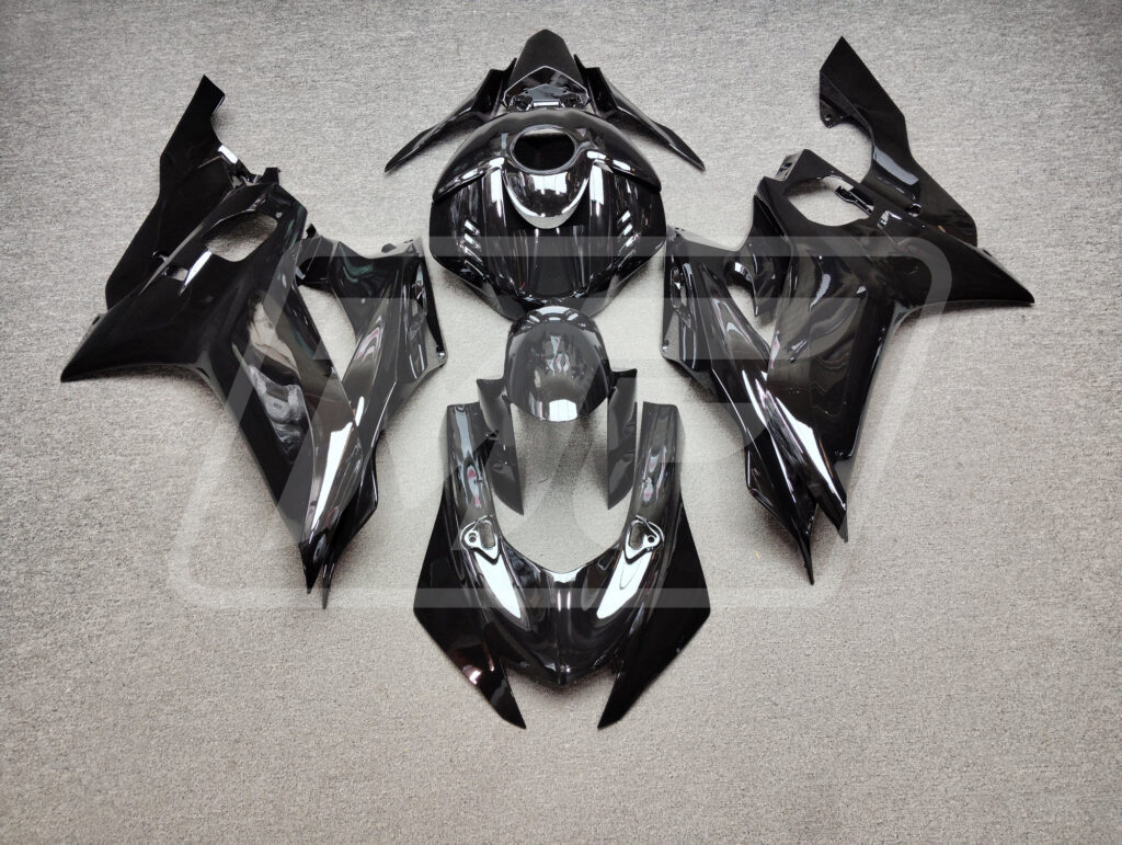 Yamaha R6 2017 - 2022 Gloss Black ABS fairings - custom motorcycle bodywork kit by Monster Fairings