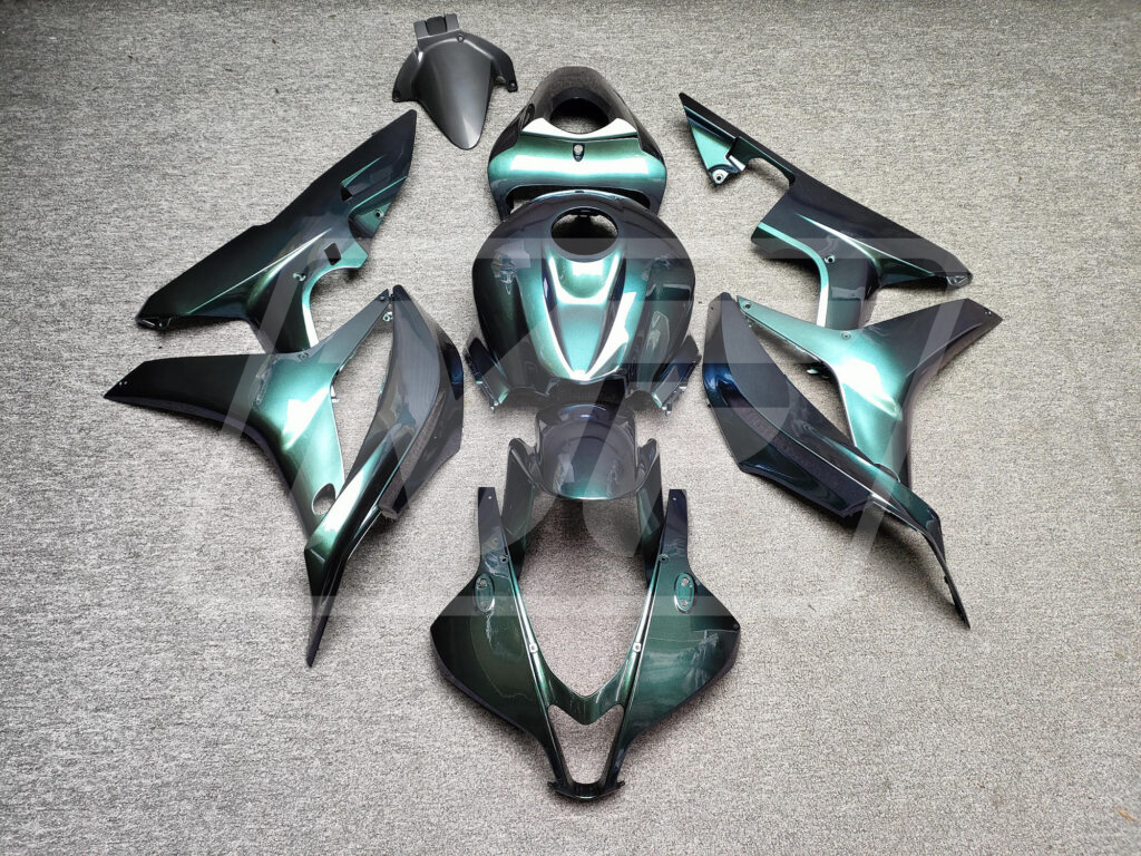 Honda CBR600RR 2007 - 2008 Gloss Green & Purple Chameleon ABS fairings - custom motorcycle bodywork kit by Monster Fairings