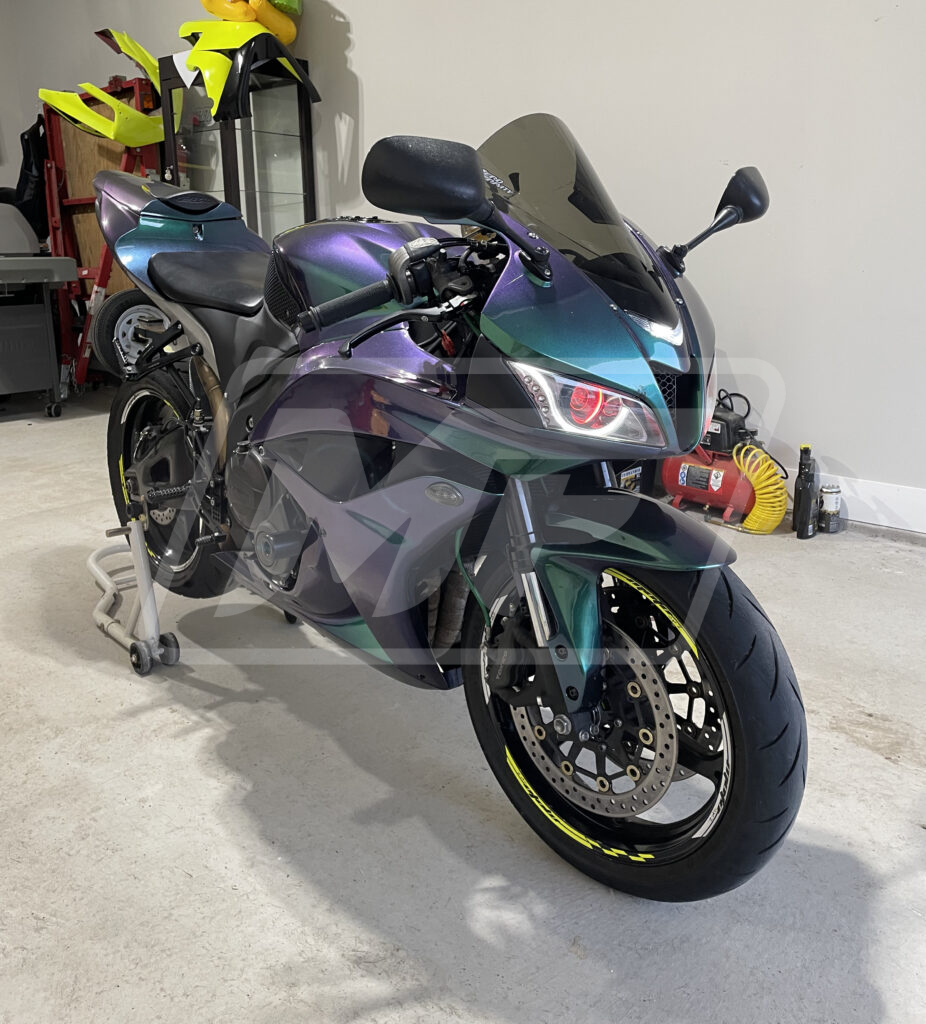 Honda CBR600RR custom ABS fairings 2007 - 2008 in Gloss Green & Purple Chameleon - durable replacement kit, Monster Fairings