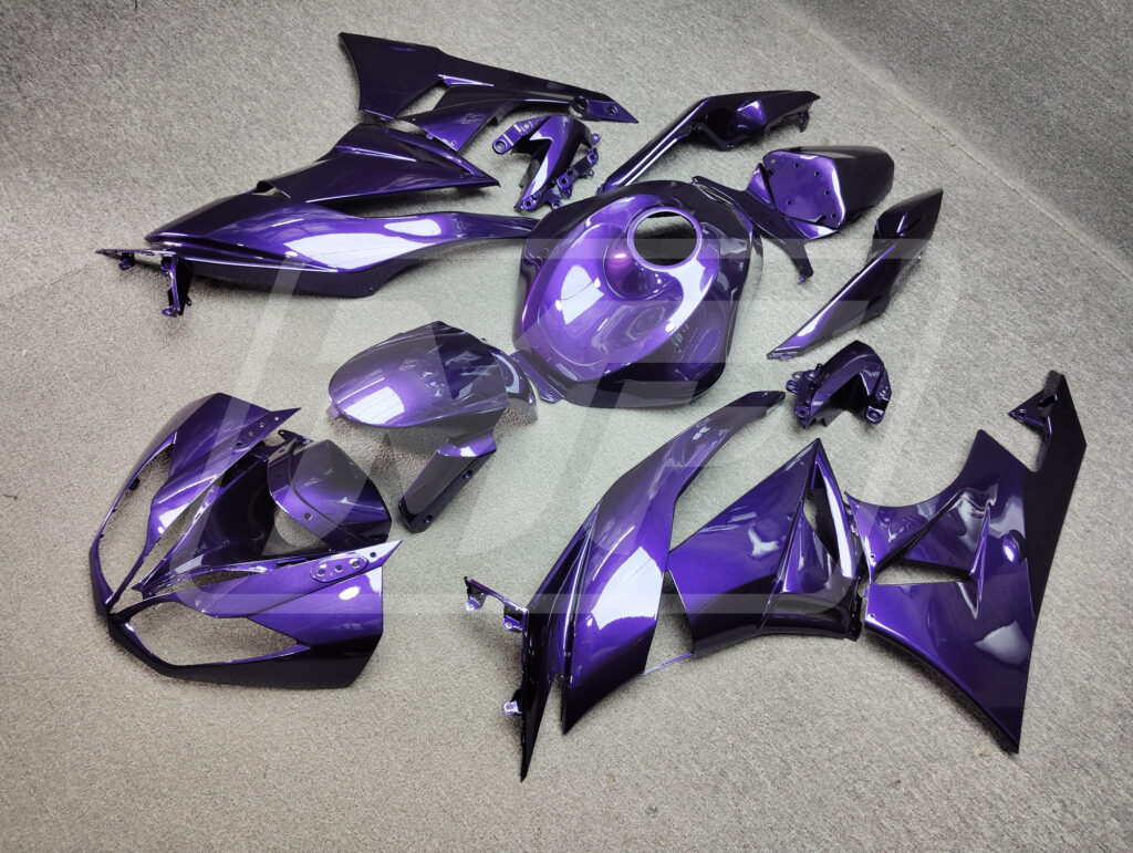 Gloss Pearl Purple ABS fairings for Kawasaki ZX6R 2009 - 2012 - premium OEM fit kit by Monster Fairings