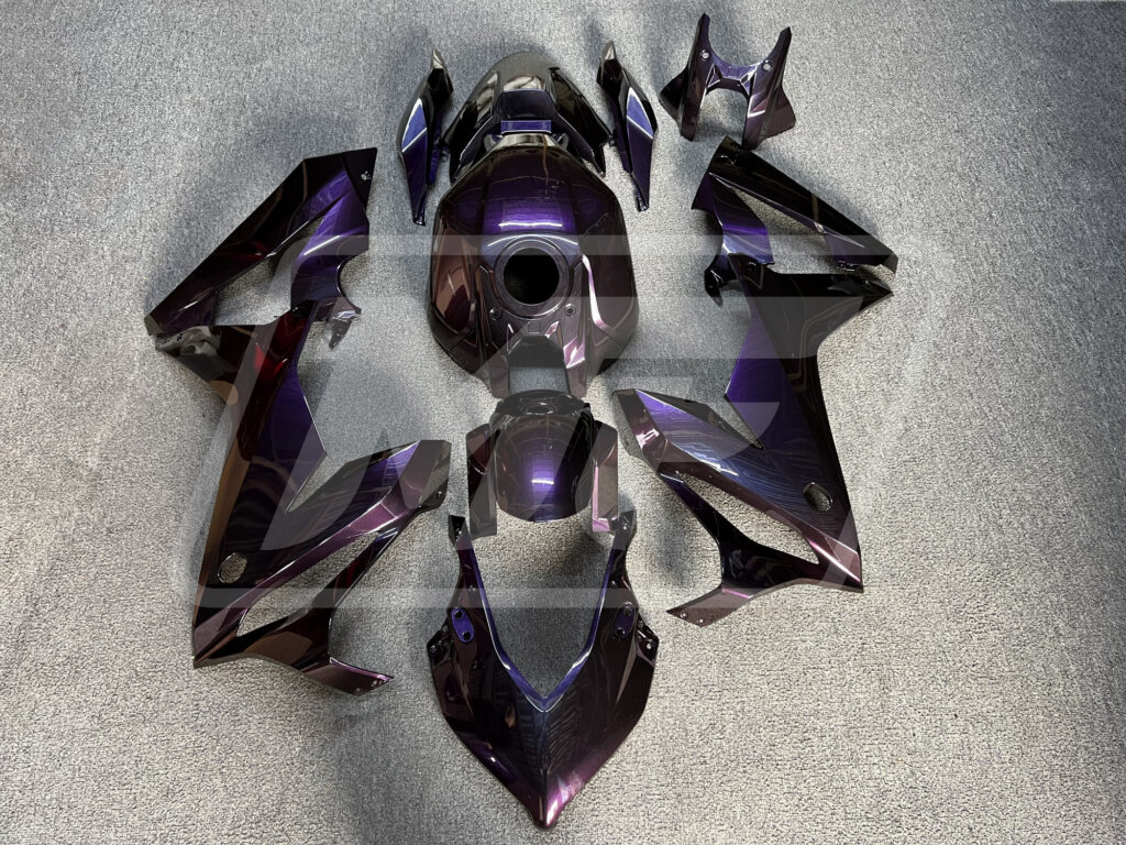 Honda CBR650R 2021 - 2023 Gloss Purple & Blue Chameleon ABS fairings - custom motorcycle bodywork kit by Monster Fairings