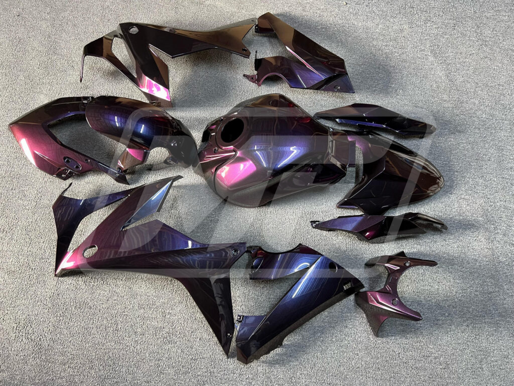 Honda CBR650R custom ABS fairings 2021 - 2023 in Gloss Purple & Blue Chameleon - durable replacement kit, Monster Fairings