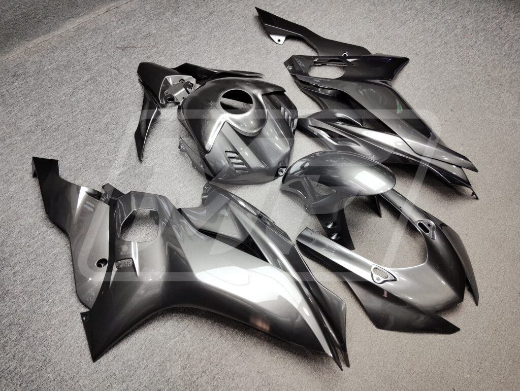 Yamaha R6 custom ABS fairings 2017 - 2022 in Gloss Ghost Gray Metallic - durable replacement kit, Monster Fairings