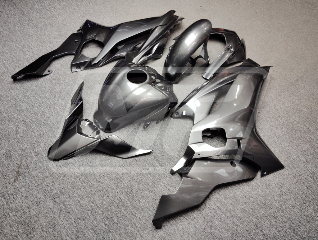 2017 - 2022 Yamaha R6 Gloss Ghost Gray Metallic fairing set - ABS injection, custom painted by Monster Fairings