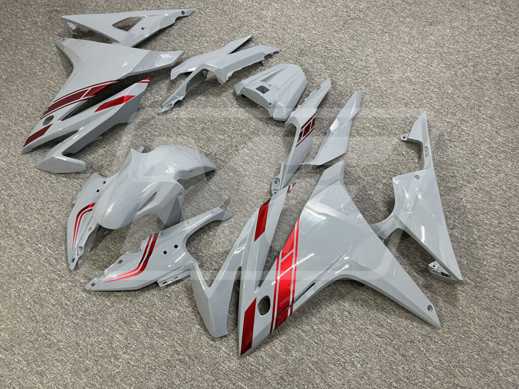 Gloss Nardo Gray Candy Red ABS fairings for Honda CBR500R 2016 - 2018 - premium OEM fit kit by Monster Fairings
