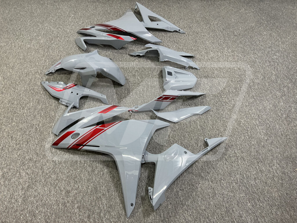 Honda CBR500R custom ABS fairings 2016 - 2018 in Gloss Nardo Gray Candy Red - durable replacement kit, Monster Fairings