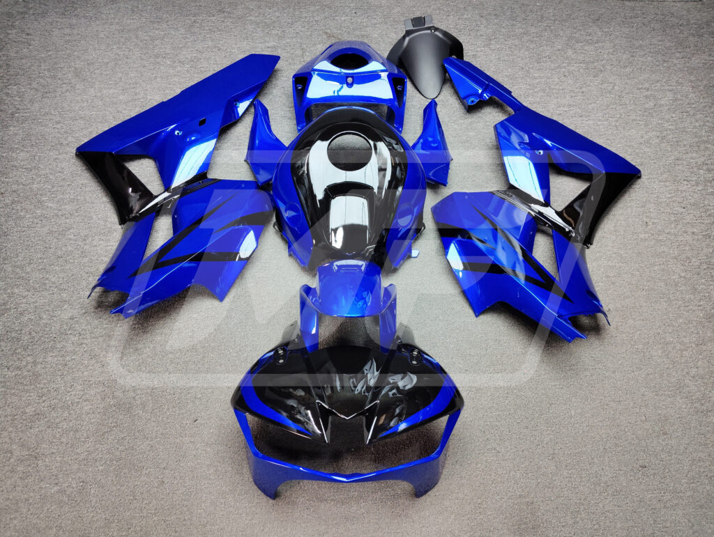 Honda CBR600RR 2013 - 2025 Gloss Deep Blue & Black ABS fairings - custom motorcycle bodywork kit by Monster Fairings