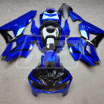 Honda CBR600RR 2013 - 2025 Gloss Deep Blue & Black ABS fairings - custom motorcycle bodywork kit by Monster Fairings