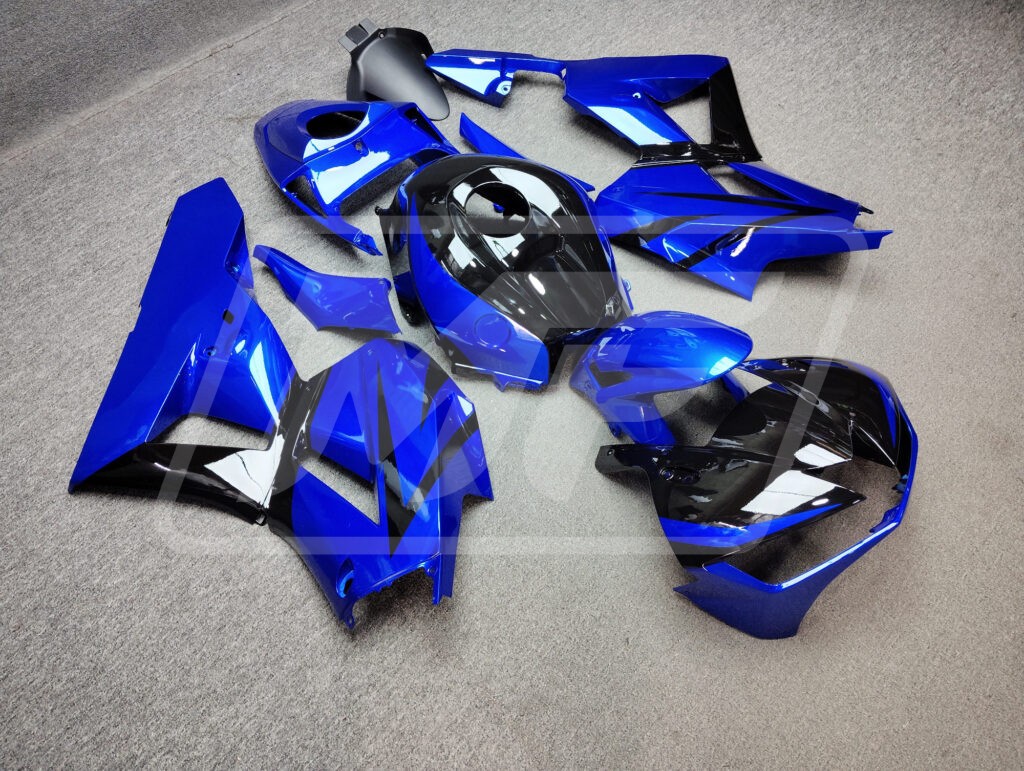 Honda CBR600RR custom ABS fairings 2013 - 2025 in Gloss Deep Blue & Black - durable replacement kit, Monster Fairings