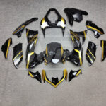 Kawasaki Z900 2020 - 2024 Gloss Black & Antique Gold ABS fairings - custom motorcycle bodywork kit by Monster Fairings