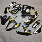 2020 - 2024 Kawasaki Z900 Gloss Black & Antique Gold fairing set - ABS injection, custom painted by Monster Fairings