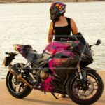 Gloss Pink & Purple Forged Carbon Shattered ABS fairings for Honda CBR500R 2022 - 2023 - premium OEM fit kit by Monster Fairings