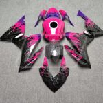 Honda CBR500R 2022 - 2023 Gloss Pink & Purple Forged Carbon Shattered ABS fairings - custom motorcycle bodywork kit by Monster Fairings