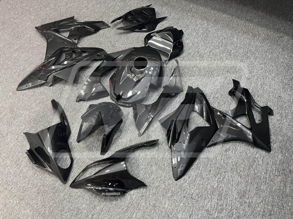 Gloss Carbon Fiber Style ABS fairings for BMW S1000RR 2009 - 2014 - premium OEM fit kit by Monster Fairings