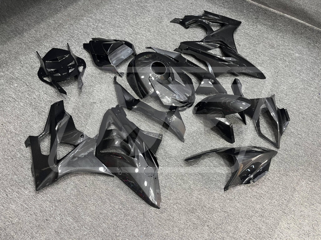 BMW S1000RR custom ABS fairings 2009 - 2014 in Gloss Carbon Fiber Style - durable replacement kit, Monster Fairings