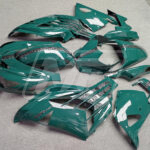 2012 - 2024 Kawasaki ZX14R Gloss Dark Green Forged Carbon Fiber Style fairing set - ABS injection, custom painted by Monster Fairings