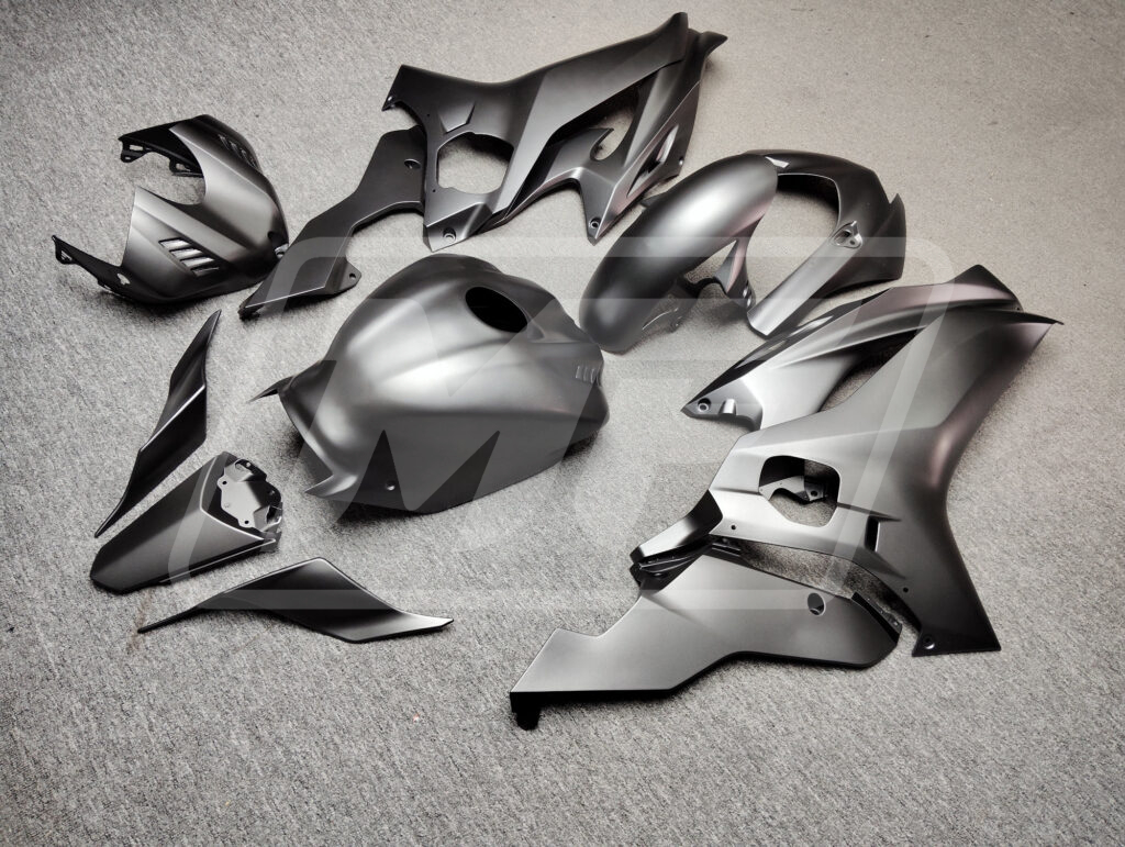 2017 - 2022 Yamaha R6 Matte Dark Silver fairing set - ABS injection, custom painted by Monster Fairings