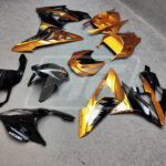 Gloss Black & Gold Orange Metallic Shark ABS fairings for BMW S1000RR 2009 - 2014 - premium OEM fit kit by Monster Fairings