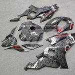 2017 - 2022 Yamaha R6 Gloss Forged Carbon Fiber Red & White fairing set - ABS injection, custom painted by Monster Fairings