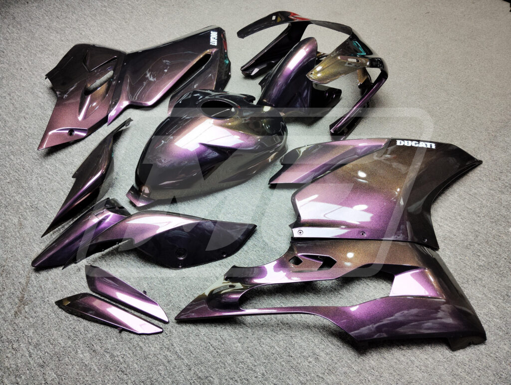 Ducati 959 custom ABS fairings in Midnight Chameleon - durable replacement kit, Monster Fairings