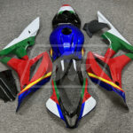 Honda CBR600RR 2007 - 2008 Gloss Blue & Red Green White Yellow Line ABS fairings - custom motorcycle bodywork kit by Monster Fairings