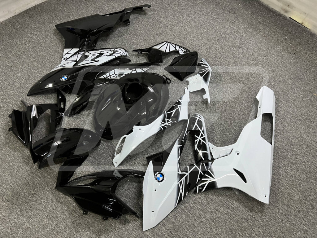 Gloss Black & White ABS fairings for BMW S1000RR 2015 - 2016 - premium OEM fit kit by Monster Fairings