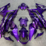 BMW S1000RR 2023 - 2024 Gloss Purple White Cherry Blossoms ABS fairings - custom motorcycle bodywork kit by Monster Fairings