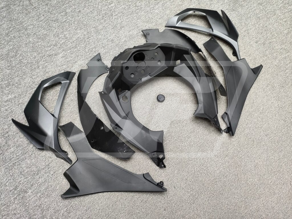 Kawasaki Ninja 400 2018 - 2024 ABS fairings, Gloss Purple Forged Carbon Fiber Style - high - quality motorcycle kit by Monster Fairings
