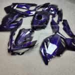 Gloss Purple Forged Carbon Fiber Style ABS fairings for Kawasaki Ninja 400 2018 - 2024 - premium OEM fit kit by Monster Fairings