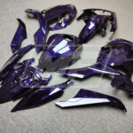 2018 - 2024 Kawasaki Ninja 400 Gloss Purple Forged Carbon Fiber Style fairing set - ABS injection, custom painted by Monster Fairings