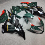 Green & Black Red Gold Line ABS fairings for Kawasaki ZX6R 2013 - 2018 - premium OEM fit kit by Monster Fairings