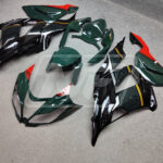 Kawasaki ZX6R custom ABS fairings 2013 - 2018 in Green & Black Red Gold Line - durable replacement kit, Monster Fairings