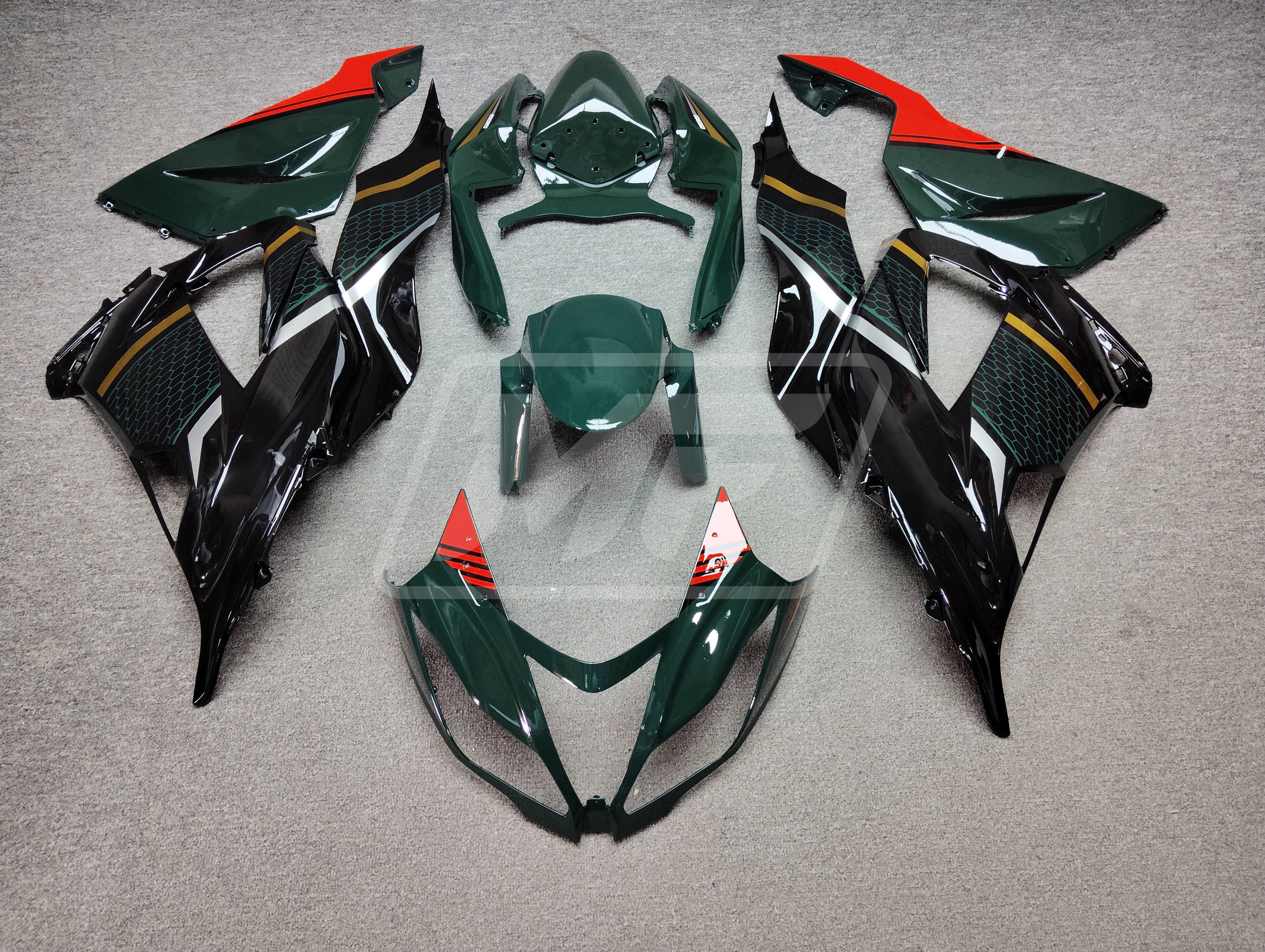 森羅パーツ 05-'06 Kawasaki ZX-6R 636 Engine Mount Slider Kit