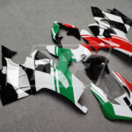 2018 - 2019 Ducati Panigale V4 Gloss White & Black Red Green fairing set - ABS injection, custom painted by Monster Fairings