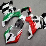 Ducati Panigale V4 custom ABS fairings 2018 - 2019 in Gloss White & Black Red Green - durable replacement kit, Monster Fairings