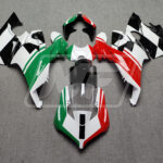 Ducati Panigale V4 2018 - 2019 Gloss White & Black Red Green ABS fairings - custom motorcycle bodywork kit by Monster Fairings